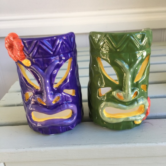 NWOT Yankee Candle Tiki Men Tea Light Holders
